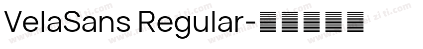 VelaSans Regular字体转换